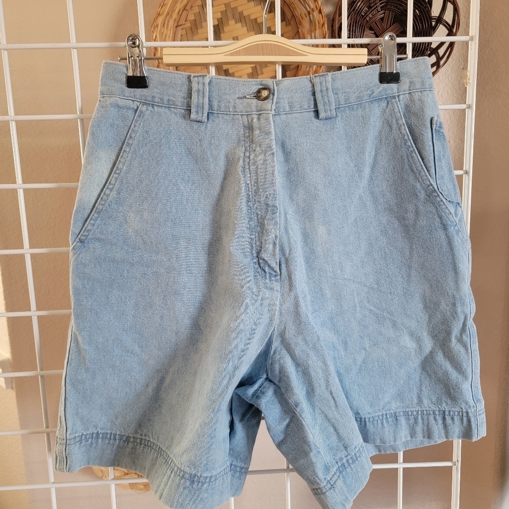 Light Blue Women's Vintage Denim Shorts Size 10-12